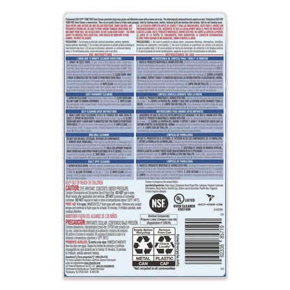 Professional EASY-OFF Fume Free Max Oven Cleaner, Foam, Lemon, 24 Oz Aerosol Spray, 6/carton
