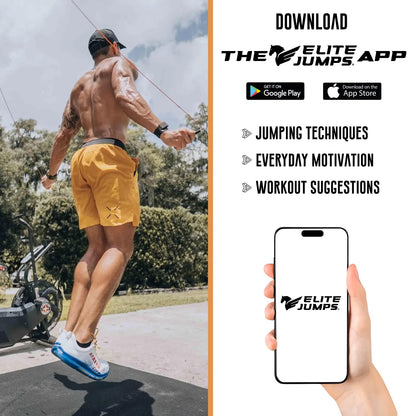 Elite Jumps - Do Hard Things 1” Beaded Jump Ropes - Strong & Durable Materials - Resize & Adjust - Fitness & Cardio Training - Improve Rhythm, Speed, Agility - Black/Black