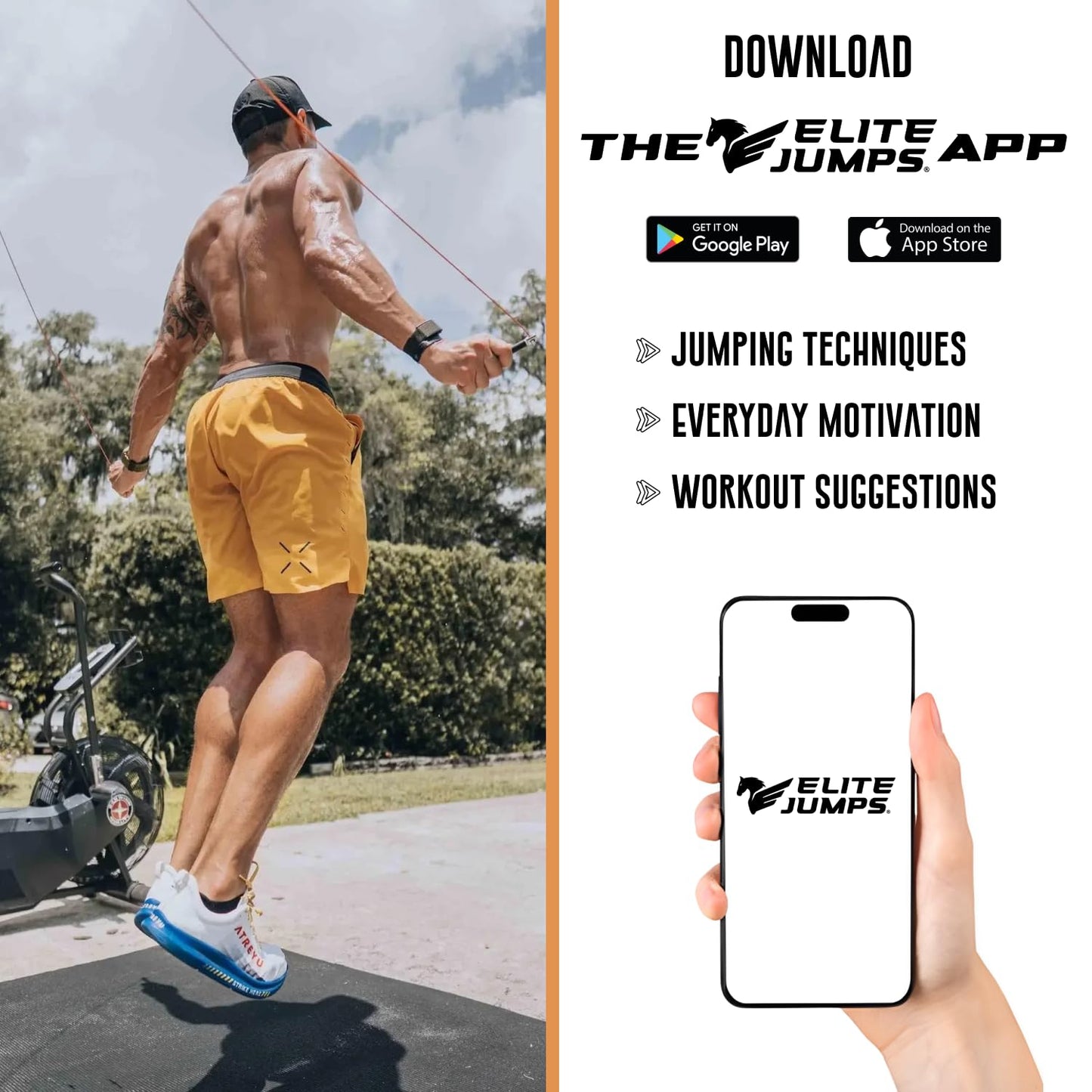 Elite Jumps | 6mm PVC Jump Ropes for Fitness | Indoor/Outdoor Adjustable Boxing Jump Rope w/Unbreakable Handles & Ultra-Durable Non-Kinking PVC | Skipping Rope for Men & Women & Boxer Rope Jump Rope