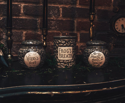 Disney The Nightmare Before Christmas Sally Worm's Wort Jar Ceramic Candle | Citrus Fragrance with 30-Hour Burn Time
