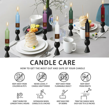 Gedengni Candlesticks Short Taper Candle,4pcs Dark Green Candle Sticks 5 Inch Unscented Tapered Candle for Home Décor Weddings Holiday Women Gifts,7D4PC-DARKGREEN