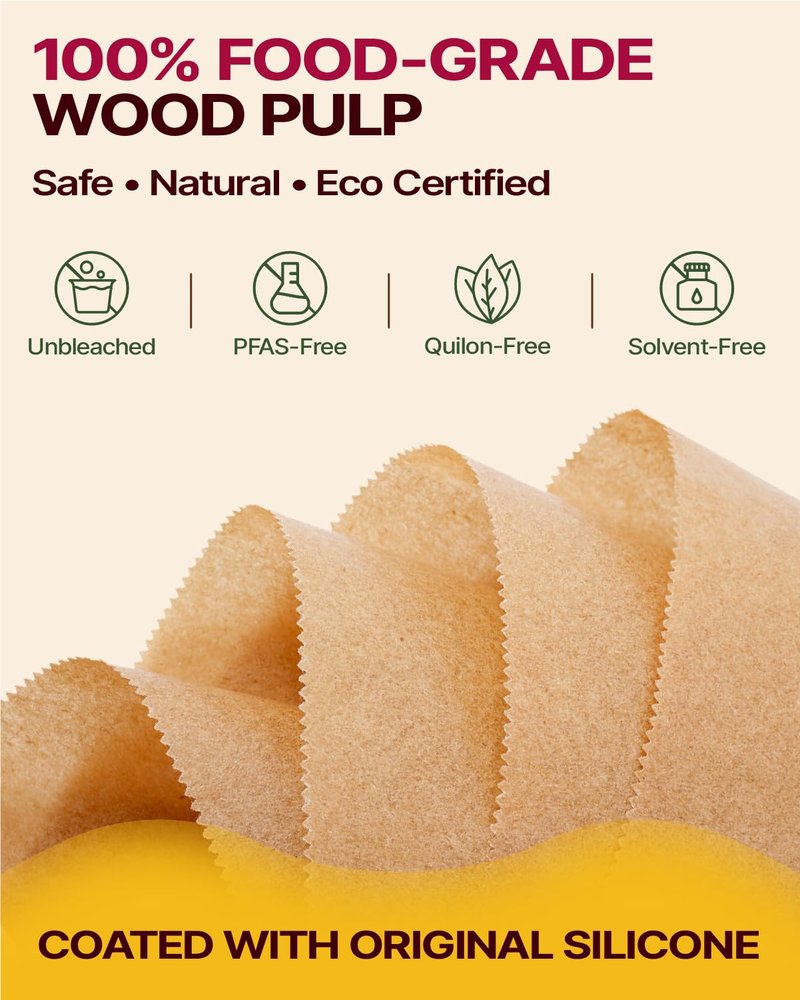 Katbite Air Fryer Liners Disposable - 100PCS, 8x5.5'' Rectangle Liners for Air Fryer Basket, Thick Air Fryer Parchment Paper Liners for Ninja Dual Airfryer Accessories, DZ201, DZ401, FG551