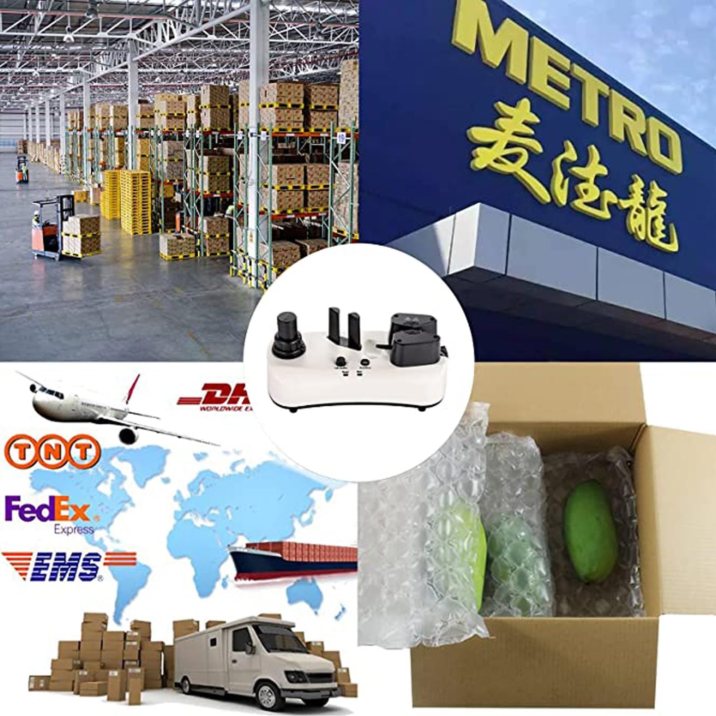P PBAUTOS YE300 Professional Air Cushion Machine 110V Air Pillow Machine With 300m Free Test Air Cushion Film for Package or Product Shipment Protection