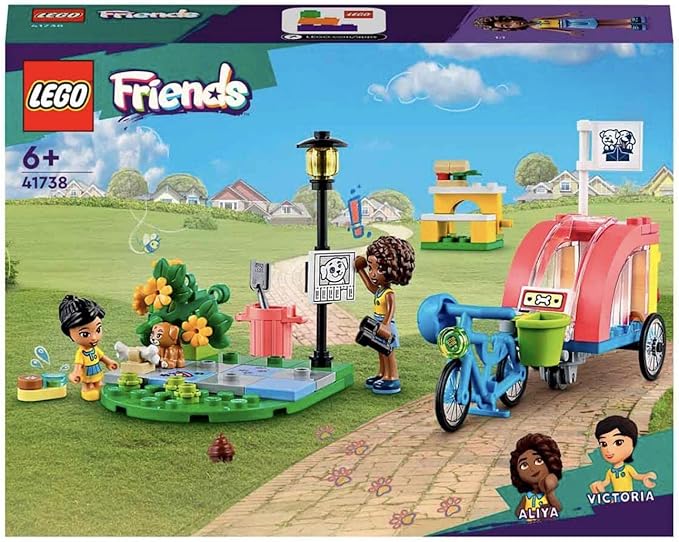 LEGO Friends 41738 Dog Rescue Bike Toy Blocks Present Rescue Animal Girls Ages 6 and Up