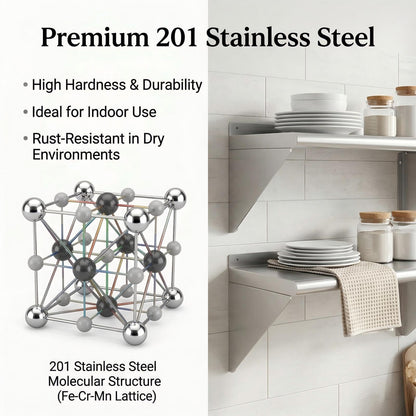 KUARBARR Stainless Steel Shelf Wall-Mounted Stainless Steel Wall Shelf 12 x 48 Inch, 2 Pack Commercial Metal Wall Shelves Garage Shelving for Restaurant Kitchen