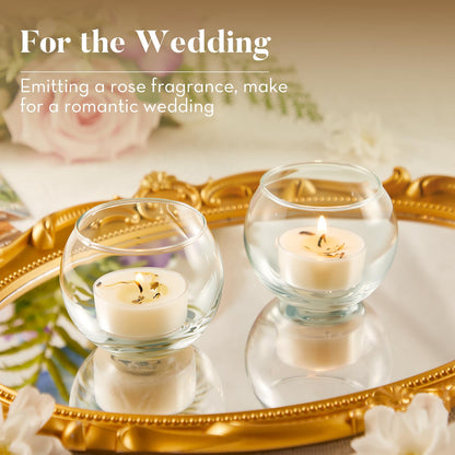 Ashlux Acrylic Lavender Soy Wax Scented Tea Lights, 8-Pack Bulk – 4-Hour Long Burning, Non-Paraffin, Smokeless,Tealight Candles for Weddings, Table Centerpieces, Home Decor & Christmas