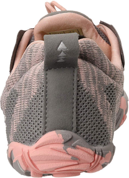 Joomra Women Minimalist Shoes Barefoot Treadmill Walking Athletic Size 10 Gym Lightweight Jogging Hiking Trekking Toes Workout Sneakers Grey Pink 41