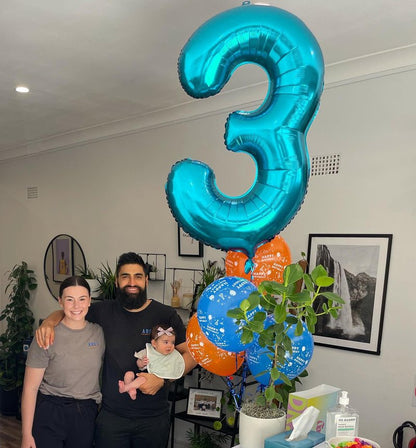 Light Blue Number 4 Balloon 40 Inch, 4th Birthday Party Decorations for Children, Giant 4 Foil Balloon for Party Supplies