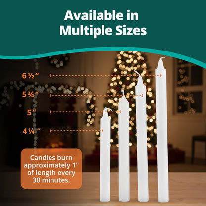 Concordia Supply Church Candles for Candle Light Service Vigil - 5.75" x 1/2" Bulk White Candles for Memorial, Congregational, Shabbat, Wedding, Communion, Baptism & Christmas Ceremonies - Box of 250