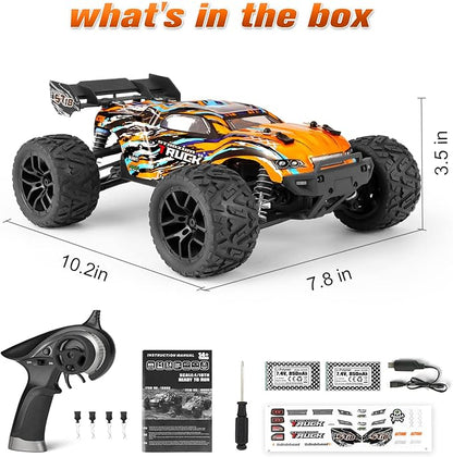 HAIBOXING 1:18 Scale RC Car All Terrain Remote Control Truck 4WD 36KM/H High Speed Hobby Grade Electric RC Car for Adults and Kids with Two Batteries Waterproof Off-Road RC Buggy RC Vehicle