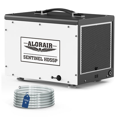 ALORAIR 120 PPD Crawl Space Dehumidifier with Pump, Commercial Basement Dehumidifier with Drain Hose, Compact Portable Auto Defrost Dehumidifier for Crawlspace and Under-House Use