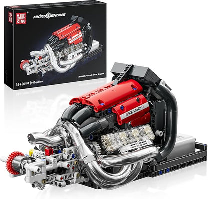 Mould King Formula One Engine Building Blocks Motor Model Building Toys Car Combustion Engine Sets 10188 Creative STEM Kit for Adults 14+ (980PCS)