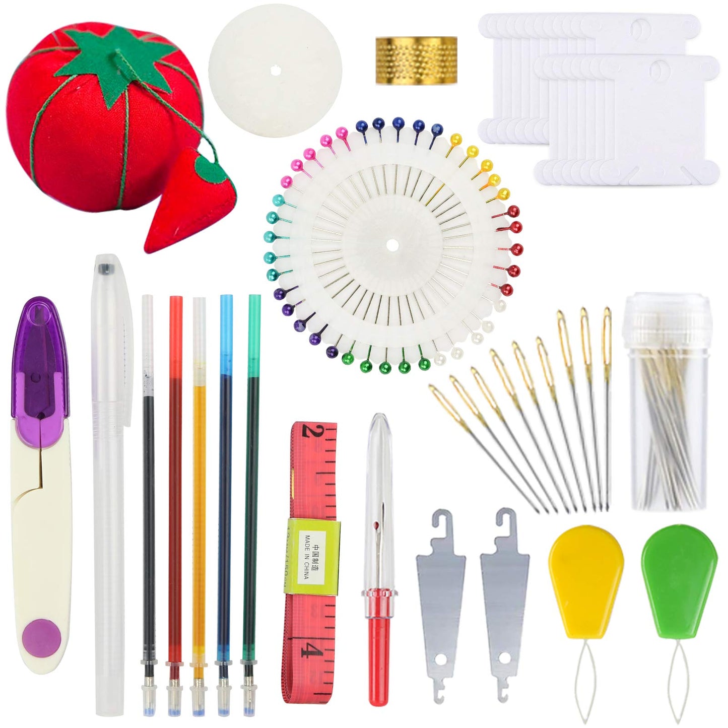 Similane Embroidery Kit 215 Pcs,100 Colors Threads,5 Pcs Embroidery Hoops,3 Pcs Aida Cloth,40 Sewing Pins,Cross Stitch Tools and Embroidery Starter Kit for Adults and Kids Beginners