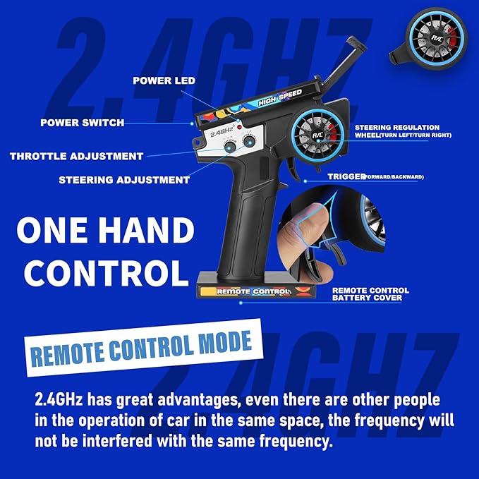 WLtoys 144011 1/14 4WD RC Cars for Adults Max 43 MPH Off-Road Fast RC CarsUpgraded Hardware(144001V2) Multifunctional Lighting DesignSuitable for Outdoor Activity and Gifts