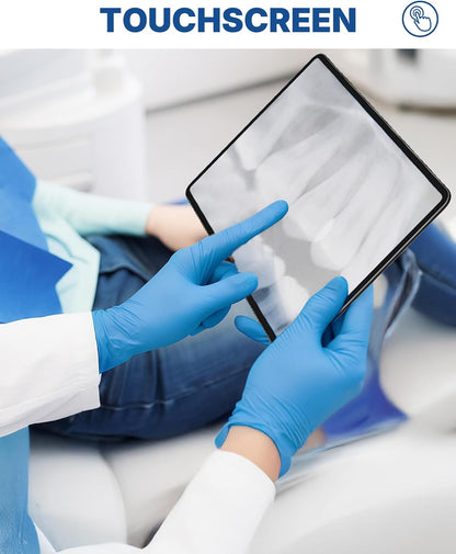 Schneider Blue Vinyl Exam Gloves - Powder-Free, Latex-Free, Non-Sterile | Case of 1000, 4-Mil Thickness