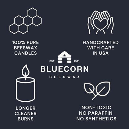 Bluecorn Beeswax Tea Light Candles, 100% Pure Natural Bees Wax, Yellow Tea Lights, Fragrance Free, Paraffin & Soy Free Candle Wax, Clean Burning, Long Lasting (4-5 Hrs), American Made, 24 Pack