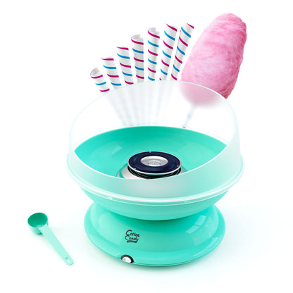 Cotton Candy Express Floss Sugar Variety Pack with 10 Total 11oz Plastic Jars Flossing Sugars bundled with Cotton Candy Express CC1000-S Cotton Candy Machine, Teal.