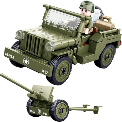 World War 2 Landing Craft Building Toys WW2 Military Vehicle Brick Set WWII Army Warship Boat Model Block with 4 Soldiers Figures (325 Pieces)