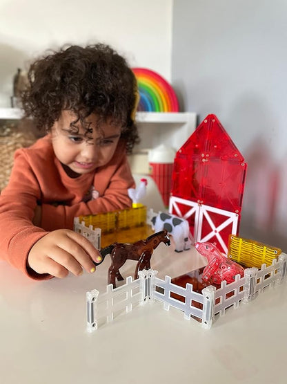 MAGNA-TILES Farm Animals 25-Piece Magnetic Construction Set The ORIGINAL Magnetic Building Brand