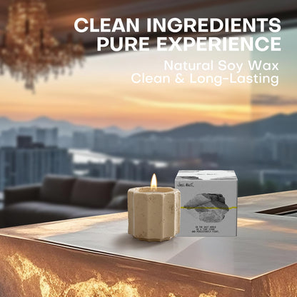 JueOne Scented Candles Set for Home, 6 Pack Natural Soy Wax Candle Gift Set, Non-Toxic Cement Jar Candles, Luxury Aromatherapy for Stress Relief, Highly Scented, Housewarming Gifts