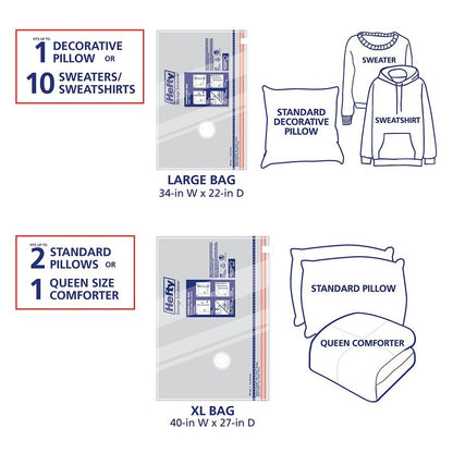 Shrink-Pak Space Bags Vacuum Storage Bags for Bedding Jumbo Compression 3 Pack Clear for Comforters Blankets (3 Jumbo/Bedding Solo)