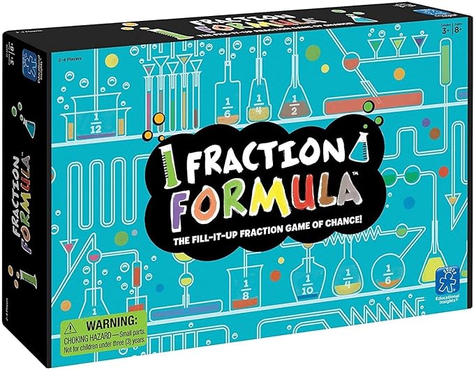 Educational Insights Fraction Formula - 3rd Grade Math Games Fractions Manipulatives and Fraction Flash Cards Kids Math Games for The Classroom or Home Teaching Fractions for Kids Ages 8+