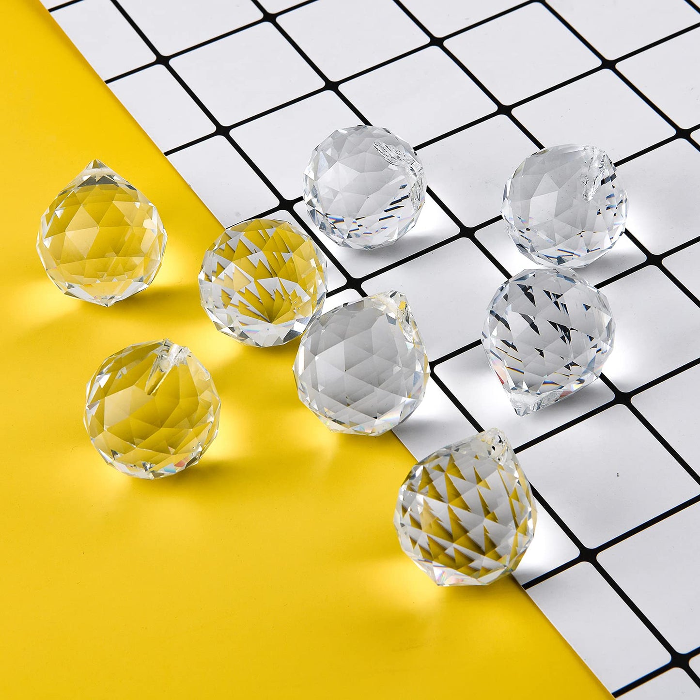 Crystal Ball Prism Pendant Glass Chandelier Hanging Pendant Feng Shui Wedding Home Window Décor (20mm-24pack)