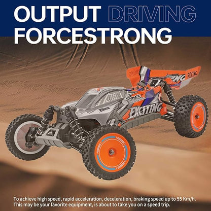 GoolRC WLtoys 124010 RC Cars for Adults 1:12 Scale Remote Control Car 4WD 55KM/H High Speed RC Racing Car 2.4GHz All Terrains Off Road RC Buggy Trucks with 2 Batteries (Black)