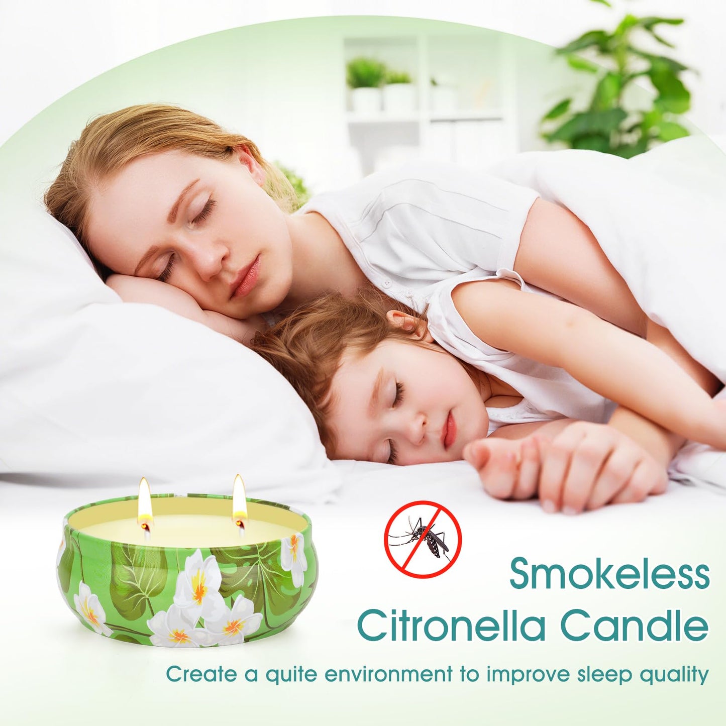 Citronella Candles Outdoor, 4 Pack Soy Wax Lemongrass Candles, Decorative Jar Scented Candle for Patio Garden Backyard Camping Summer, 240 Hours Burning Time