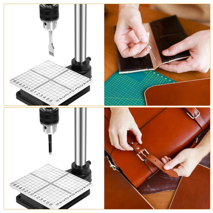 Leather Press Hole Puncher Leather Cutting Machine Hand Punching Machine for DIY Craft Punching Holes Cutting, Forming Pressing,Install Rivets and Snap Buttons