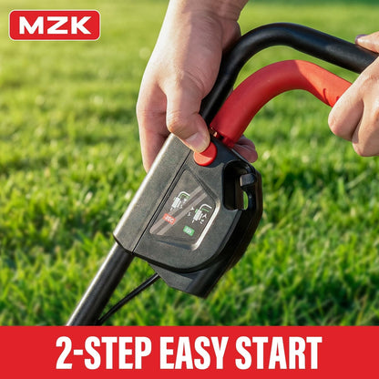 MZK 20V 13" Electric Lawn Mower, Brushless Cordless Lawn Mower with 4-Position Height Adjustment, Walk-Behind Push Mowers with 8 Gallon Grass Bag, 2 x 4.0Ah Batteries & Charger Included, LM13B8
