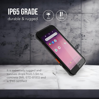 Point Mobile PM75 Rugged Android Barcode Scanner - 5.5" HD+ Display, Qualcomm 2.0 GHz Octa-Core, 4GB/64GB, 1D/2D Honeywell Scanner, IP65, 5800mAh Battery, NFC, Wi-Fi, Bluetooth, Android 11 PDA