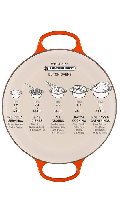 Le Creuset Enameled Cast Iron Signature Round Dutch Oven, 4.5 qt., White