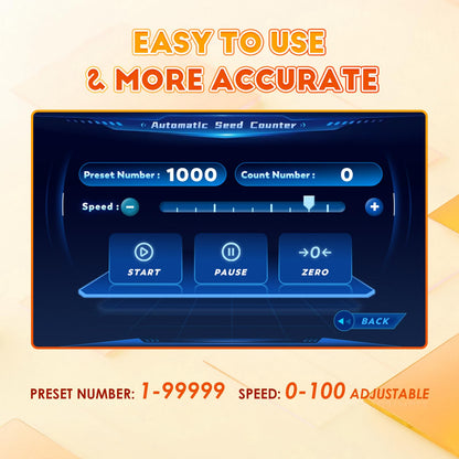 CGOLDENWALL 3Plates Automatic Multi-functions Touchscreen Seeds Counter Machine With Data Storage, Adjustable Speed/Brightness, High Precision Counting for Various Shapes Cereals Seeds Grain