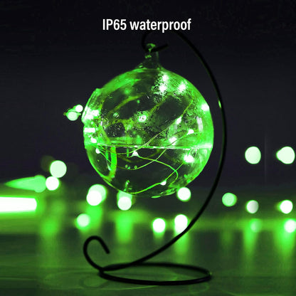 Ariceleo Mini St. Patrick's Day Fairy Lights - Battery Operated 4 Pack | 16ft Copper Wire LED String Lights