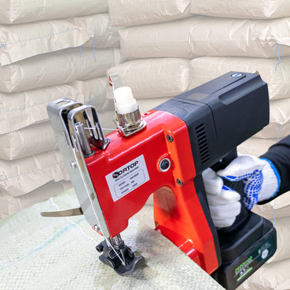 Battery Bag Sewing Closing Machine Cordless Portable Bag Closer Stitcher Packing Machine for Burlap Sack, Canvas,Feed Sacks,Rice Bags, PP Woven Kraft Paper Bag SDRTOP