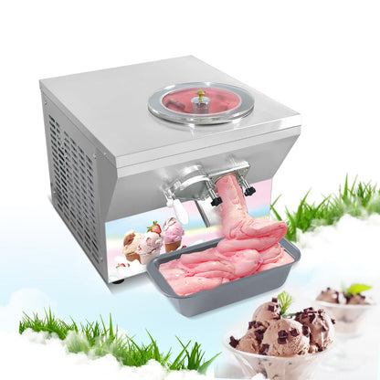 Wtecom Commercial Countertop Hard Ice Cream Machine US Standard 110V 1000W 5.5Gal/H Smart Control Frozen Dessert Maker for Bakery Café Restaurant Food Truck