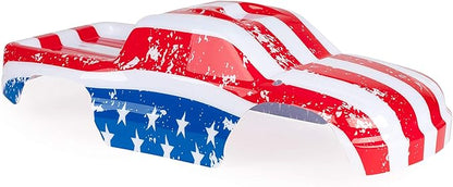SummitLink Custom Body Compatible for 1/10 Scale RC Car or Truck (Truck not Included) (Flag Strip)