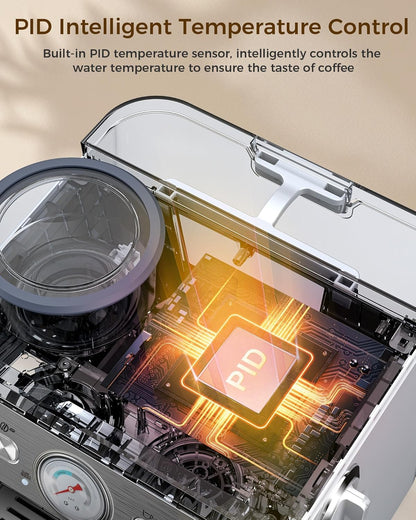 COWSAR (2026 Upgrade) 20 Bar Espresso Machine with Grinder,Expresso Coffee Machines with Milk Frother,Commercial Stainless Steel Expresso Machines for Home,Perfect Cappuccino & Latte