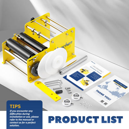Manual Round Bottle Labeling Machine with High Precision & Speed, Adjustable Bottle Labeler Label Applicator Machine for Round Bottles Cylinders Effortless Labeling