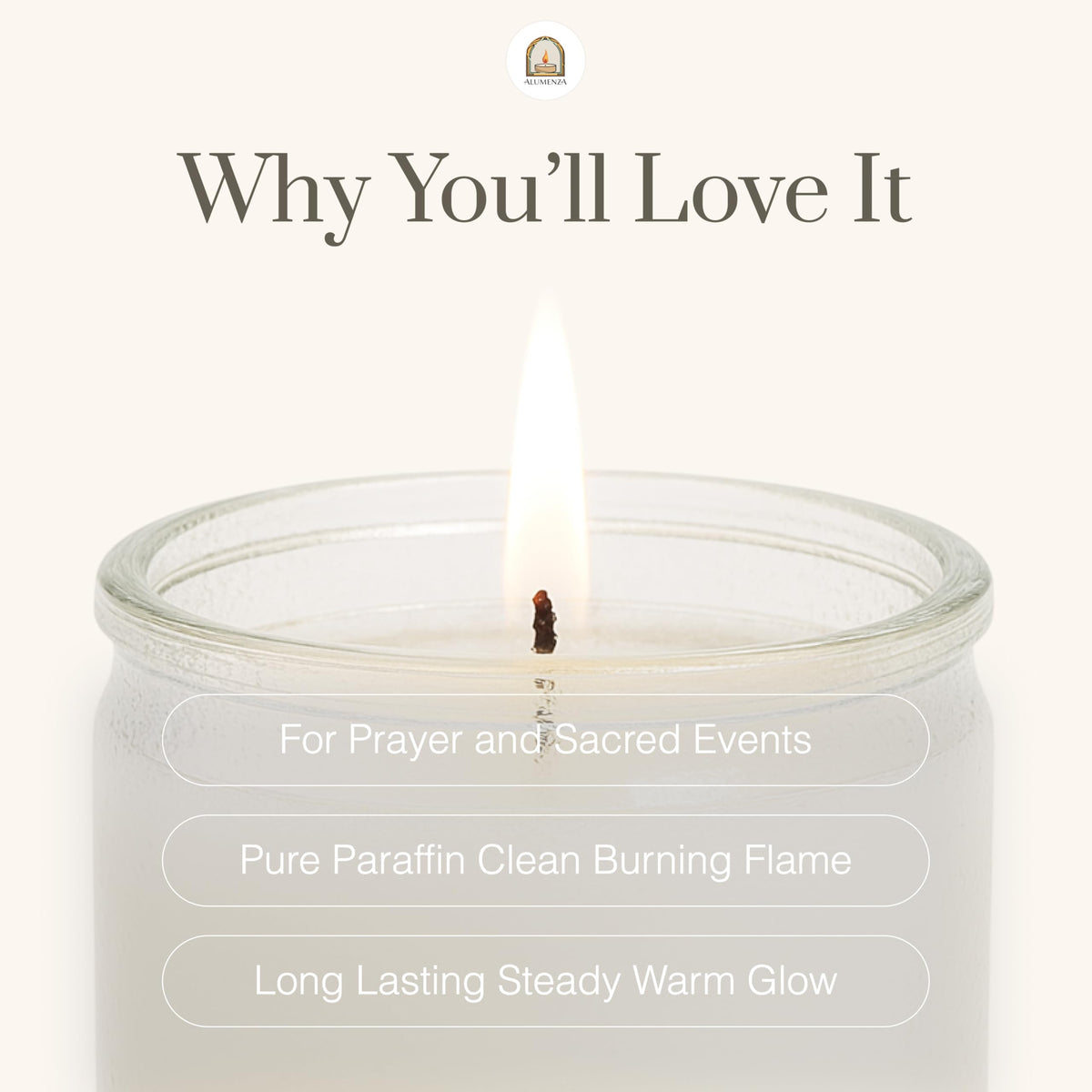 Alumenza 6 Pack Virgen de Guadalupe Candle in Glass Jar 90 Hours– Paraffin Wax, Clean Burning Unscented | Large & Tall Devotional Prayer Pillar Candles for Home, Memorial, Rituals