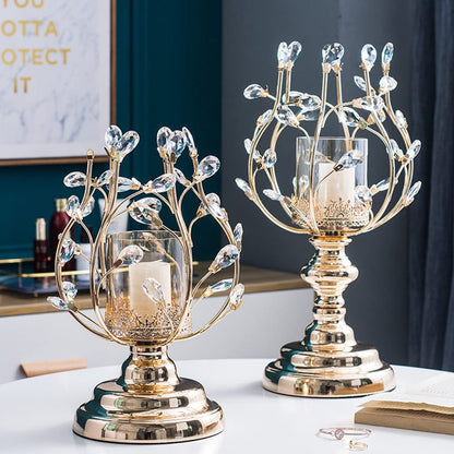 WAOCEO Candlestick Holders Aromatherapy Candle Holder Crystal Candle Holder Ornaments Light Luxury Home Table Candle Light Dinner Props Romantic Candle Holders (Size : B)
