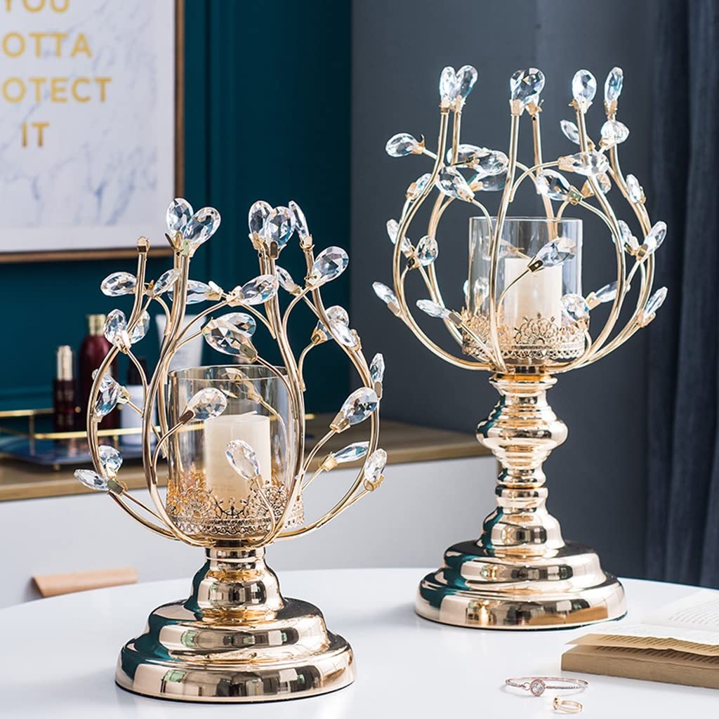 Candlestick Holders Aromatherapy Candle Holder Crystal Candle Holder Ornaments Light Luxury Home Table Candle Light Dinner Props Romantic Candle Holders (Size : A)