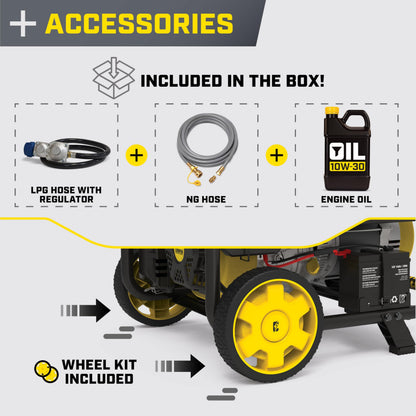 Champion Power Equipment 8125-Watt Electric Start Tri-Fuel Portable Generator with Free 3-Year Warranty