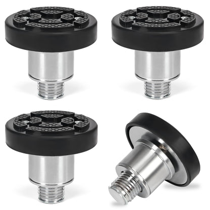 Atesilor 4pcs 60mm Screw Up Car Lift Adapter with Rubber Lift Pads, 4-8cm Extension Car Lift Feet Tray for Car Lift Bridge Jack Stable Support, Fit for Challenger 2 Post Lift