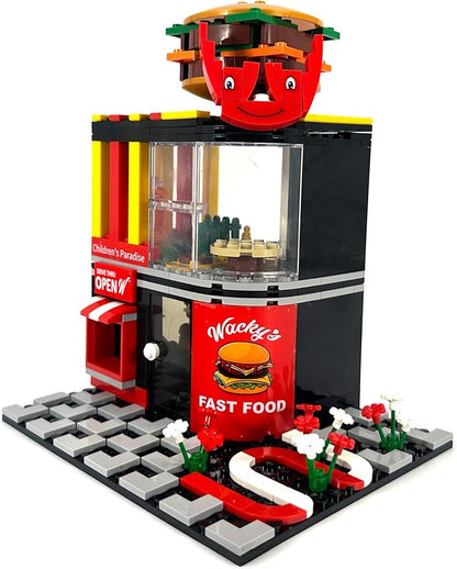 General Jim's Wacky Burger Modular Fast Food Burger Joint Restaurant Building Blocks Bricks Set