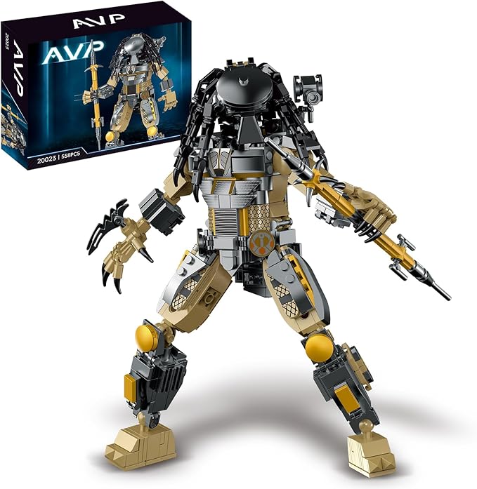 Xenomorph Horror Action Figure Building Kit Compatible with Lego for AdultsCool Halloween Toy for Boys 8-14 Years Up 558pcs