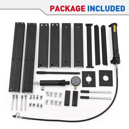 10T Hydraulic Press, 10 Ton H-Frame Garage Hydraulic Shop Press with Pressure Gauge, Adjustable Hydraulic Press with Plates, Black