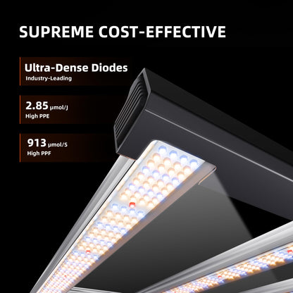 Spider Farmer G4500 Cost-Effective 320W 2x4 Coverage LED Grow Lights, Full Spectrum Dimmable Bar Style Led Growing Lamp for Indoor Plants, Upgraded Smart App Control