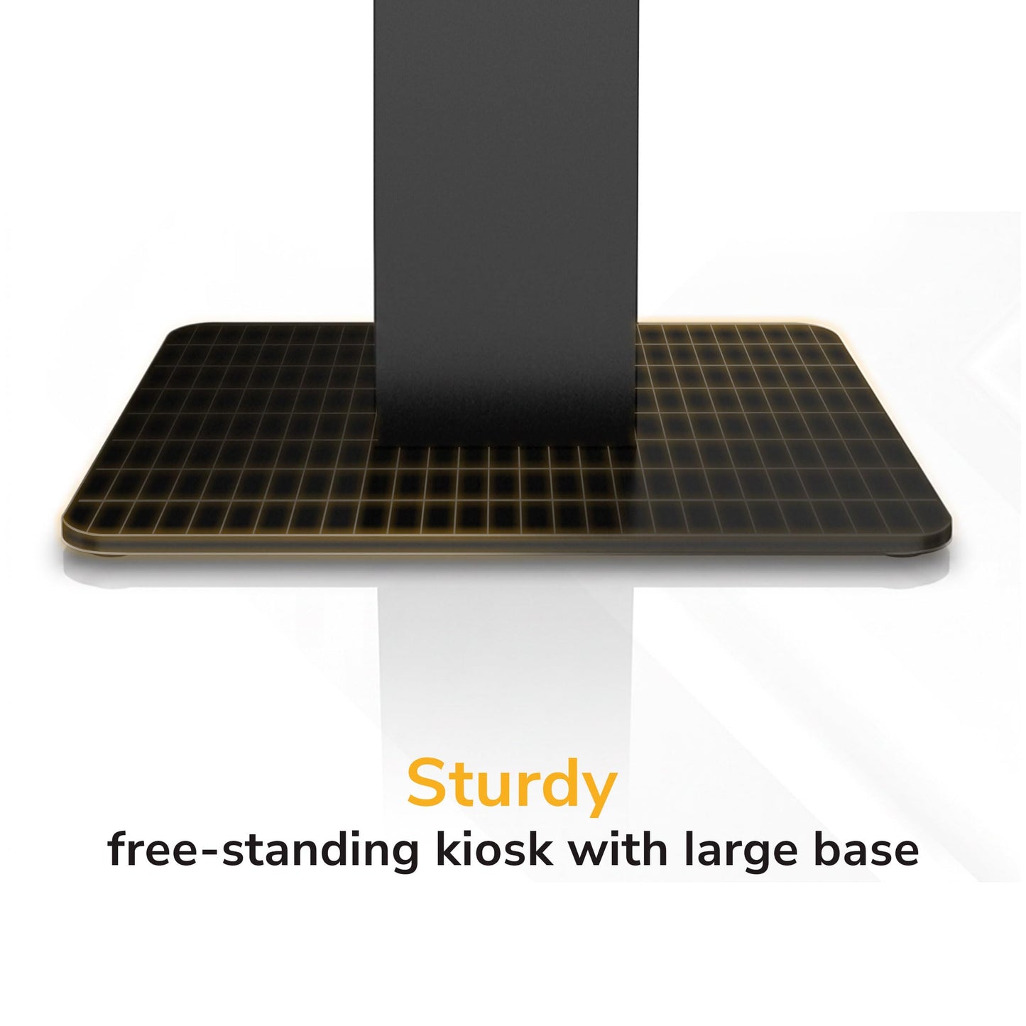 Mount-It! Kiosk Floor Stand For Monitors and VESA Compatible Digital Signage Displays with Printer Storage Slot and Card Reader Bracket, Fits 15" to 22" up to 22lbs - for Check-in & POS Stations Black